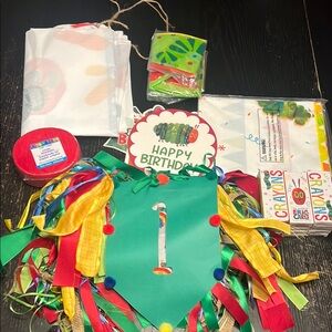 1st Birthday Hungry Caterpillar Happy Birthday Party Supplies Set